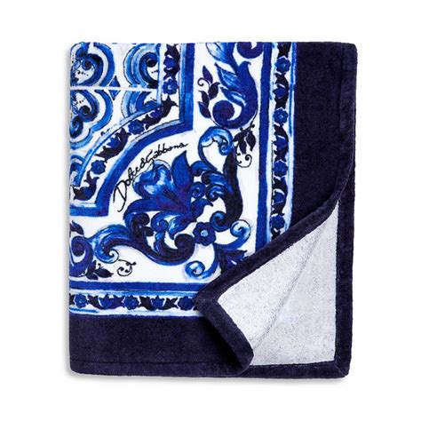 dolce gabbana beach towel|Dolce & Gabbana Casa Blue Mediterraneo Beach Towel.